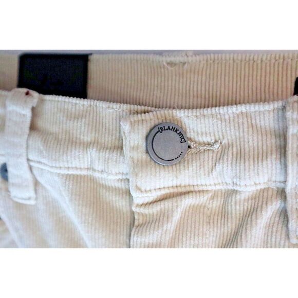 BLANKNYC Women Sz 28 Cream/Ivory The Bond Mid-Rise Skinny Ankle Corduroy Pants - Picture 4 of 10